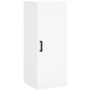 vidaXL Buffet haut Blanc 34,5x34x180 cm Bois d'ingénierie pas cher