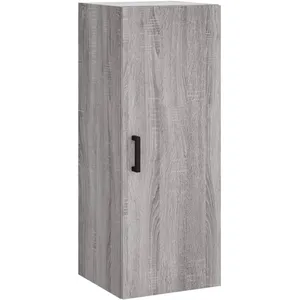 vidaXL Buffet haut Sonoma gris 34,5x34x180 cm Bois d'ingénierie pas cher