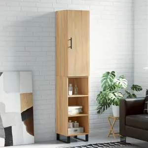 vidaXL Buffet haut Chêne sonoma 34,5x34x180 cm Bois d'ingénierie pas cher