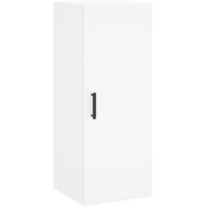 vidaXL Buffet haut Blanc 34,5x34x180 cm Bois d'ingénierie pas cher