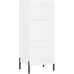 vidaXL Buffet haut Blanc 34,5x34x180 cm Bois d'ingénierie pas cher