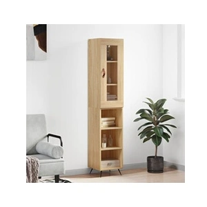 vidaXL Buffet haut Chêne sonoma 34,5x34x180 cm Bois d'ingénierie pas cher