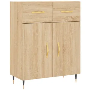 vidaXL Buffet haut Chêne sonoma 69,5x34x180 cm Bois d'ingénierie pas cher