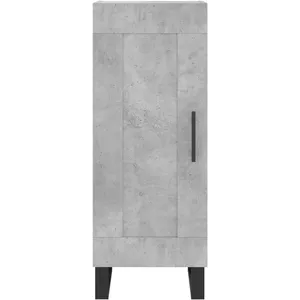 vidaXL Buffet haut Gris béton 34,5x34x180 cm Bois d'ingénierie pas cher
