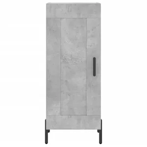 vidaXL Buffet haut Gris béton 34,5x34x180 cm Bois d'ingénierie pas cher