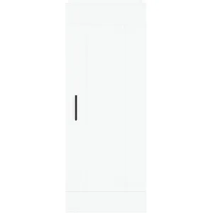 vidaXL Buffet haut Blanc 34,5x34x180 cm Bois d'ingénierie pas cher