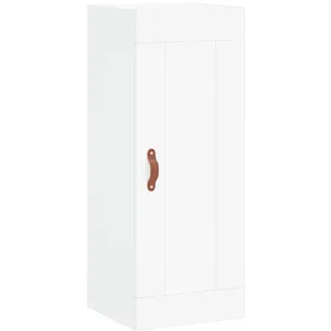 vidaXL Buffet haut Blanc 34,5x34x180 cm Bois d'ingénierie pas cher