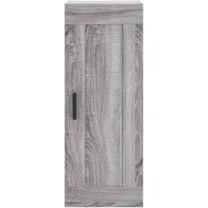vidaXL Buffet haut Sonoma gris 34,5x34x180 cm Bois d'ingénierie pas cher