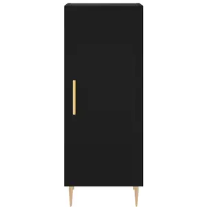 vidaXL Buffet haut Noir 34,5x34x180 cm Bois d'ingénierie pas cher