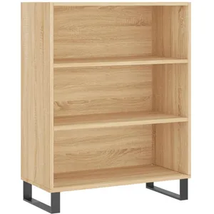 vidaXL Buffet haut Chêne sonoma 69,5x34x180 cm Bois d'ingénierie pas cher