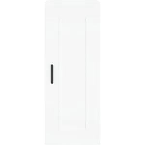 vidaXL Buffet haut Blanc 34,5x34x180 cm Bois d'ingénierie pas cher
