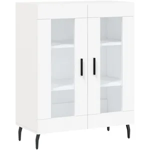 vidaXL Buffet haut Blanc 69,5x34x180 cm Bois d'ingénierie pas cher