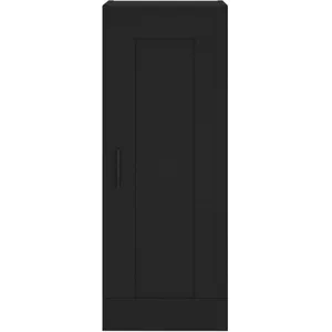 vidaXL Buffet haut Noir 34,5x34x180 cm Bois d'ingénierie pas cher