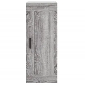 vidaXL Buffet haut Sonoma gris 34,5x34x180 cm Bois d'ingénierie pas cher