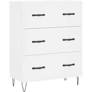 vidaXL Buffet haut Blanc 69,5x34x180 cm Bois d'ingénierie pas cher