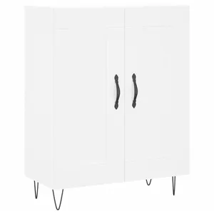 vidaXL Buffet haut Blanc 69,5x34x180 cm Bois d'ingénierie pas cher