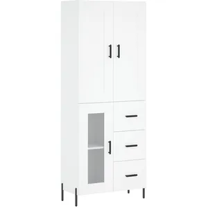 vidaXL Buffet haut Blanc 69,5x34x180 cm Bois d'ingénierieVendu paramazon