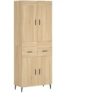 vidaXL Buffet Haut Chêne Sonoma 69,5x34x180 cm pas cher