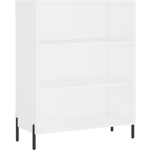 vidaXL Buffet haut Blanc 69,5x34x180 cm Bois d'ingénierie pas cher