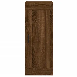 vidaXL Buffet haut Chêne marron 34,5x34x180 cm Bois d'ingénierie pas cher