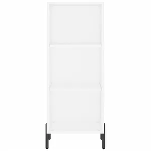 vidaXL Buffet haut Blanc 34,5x34x180 cm Bois d'ingénierie pas cher
