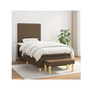 vidaXL Sommier à lattes de lit avec matelas Marron foncé 100x200 cm pas cher