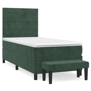 Vidaxl sommier à lattes de lit avec matelas vert foncé 100x200 cm pas cher