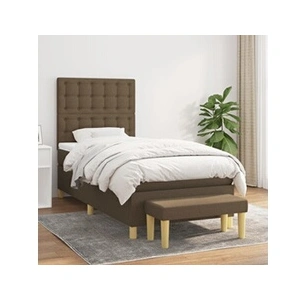vidaXL Sommier à lattes de lit avec matelas Marron foncé 80x200 cm