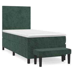 Vidaxl sommier à lattes de lit avec matelas vert foncé 90x200 cm pas cher