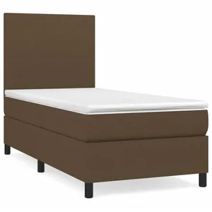 vidaXL Sommier à lattes de lit avec matelas Marron foncé 80x200 cm pas cher