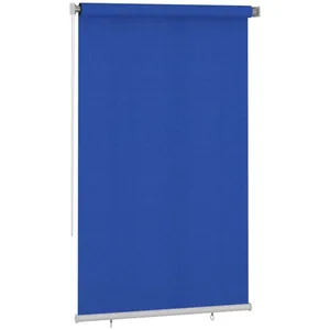 vidaXL Sommier à lattes de lit avec matelas Bleu 140x190 cm Tissu pas cher