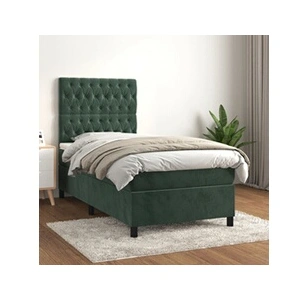 vidaXL Sommier à lattes de lit avec matelas Vert foncé 100x200 cm