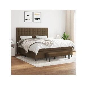 vidaXL Sommier à lattes de lit avec matelas Marron foncé 160x200 cm