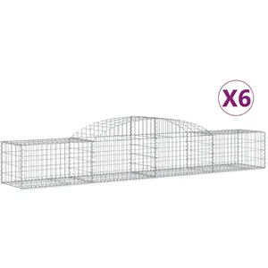 Comparateur de prix : vidaXL Paniers à gabions arqués 6 pcs 300x50x40/60 cm fer galvanisé