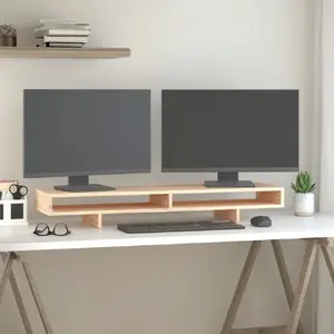 Comparateur de prix : vidaXL Support pour moniteur 100x27x14 cm Bois de pin solide