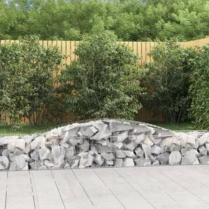 vidaXL Paniers à gabions arqués 6 pcs 400x50x40/60 cm Fer galvanisé pas cher
