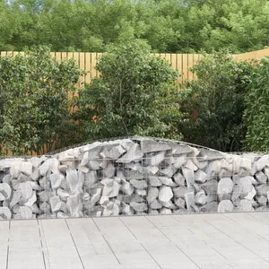 vidaXL Paniers à gabions arqués 5 pcs 400x50x60/80 cm Fer galvanisé pas cher