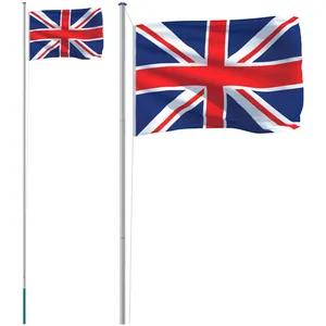 Comparateur de prix : vidaXL Drapeau du Royaume-Uni et mât 6,23 m Aluminium