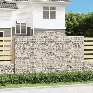 Non communiqué Paniers à gabions arqués 3 pcs 300x30x180/200 cm fer galvanisé pas cher