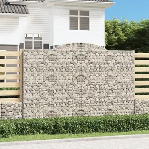 Comparateur de prix : vidaXL Paniers à gabions arqués 11 pcs 300x50x200/220 cm Fer galvanisé