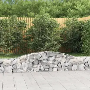 vidaXL Paniers à gabions arqués 9 pcs 400x30x40/60 cm Fer galvanisé pas cher