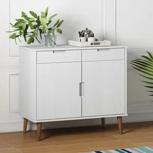 vidaXL Buffet MOLDE Blanc 90x40x80 cm Bois massif de pin pas cher