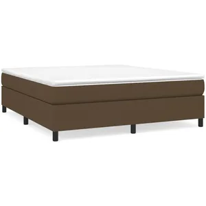 vidaXL Sommier à lattes de lit avec matelas Marron foncé 180x200 cm pas cher
