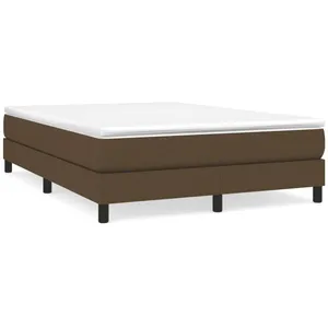 vidaXL Sommier à lattes de lit avec matelas Marron foncé 140x200 cm pas cher
