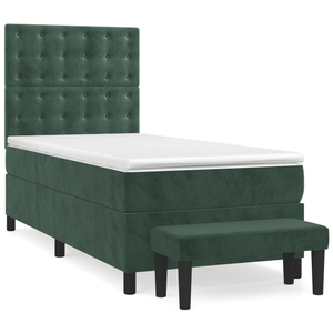 Vidaxl sommier à lattes de lit avec matelas vert foncé 100x200 cm pas cher