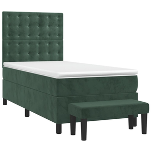 Vidaxl sommier à lattes de lit avec matelas vert foncé 90x200 cm pas cher