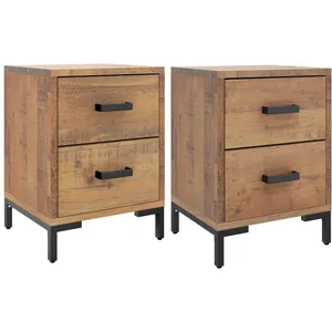 Comparateur de prix : vidaXL Tables de chevet 2 pcs 36x30x45 cm Bois de pin massif