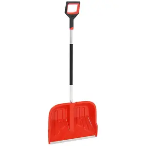 vidaXL Pelle à neige Rouge 136 cm Aluminium