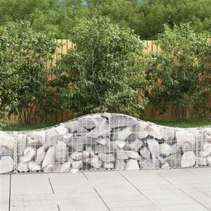 vidaXL Paniers à gabions arqués 8 pcs 200x30x40/60 cm Fer galvanisé pas cher