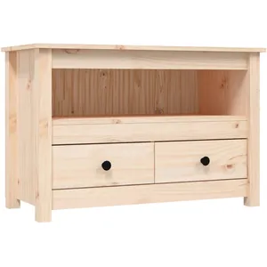 vidaXL Meuble TV 79x35x52 cm Bois de pin massif